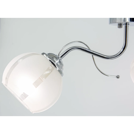 Plafon chromowany szklany 3-punktowy 58cm 8961/3 z serii RUBY - Lampy Elem